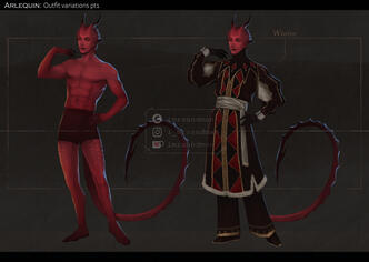 Arlequin: Outfit variations pt1