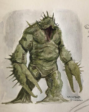 Enemy sketch ideation - watercolour